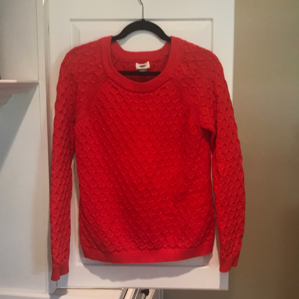 Old Navy Red Cable Sweater